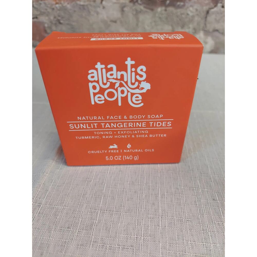 Atlantis People Sunlit Tangerine Tides Soap Bar Exfoliating Turmeric Honey
